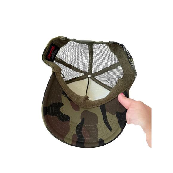 Otto Women's Green Smiley Face Camouflage Foam Mesh Trucker Cap One Size - Picture 7 of 8